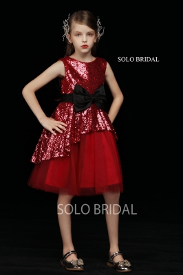red sequin and tulle flower girl dress 5D7A5740